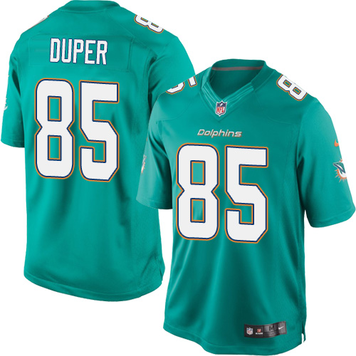 Men's Limited Mark Duper Nike Jersey Aqua Green Home - #85 NFL Miami Dolphins